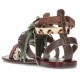 OCA LOCA girl sandal white stones MARRON