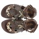 OCA LOCA girl sandal white stones MARRON