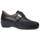 CALZAMEDI STRETCH VELCRO LEATHER SHOES W 0678 NEGRO