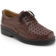 CALZAMEDI comfortable shoes with Velcro sewn by hand MARRON