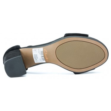 CLARKS DEVA MAE 8967 SANDALS BLACK SUEDE