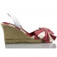 Vienty high wedge sandal seaside  ROJO