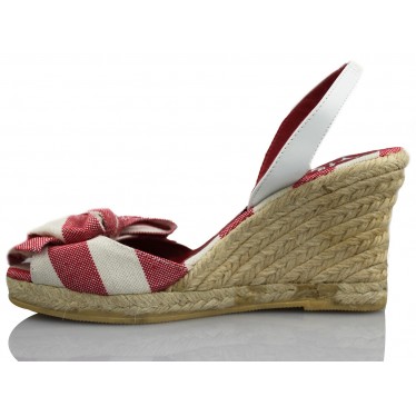 Vienty high wedge sandal seaside  ROJO