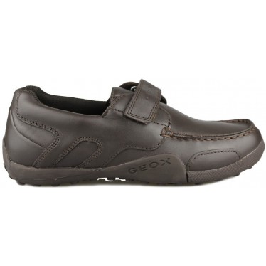 GEOX moccasin schoolboy with velcro MARRON