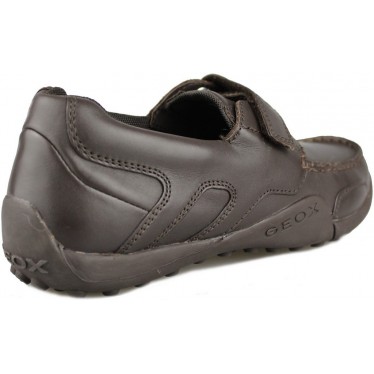 GEOX moccasin schoolboy with velcro MARRON