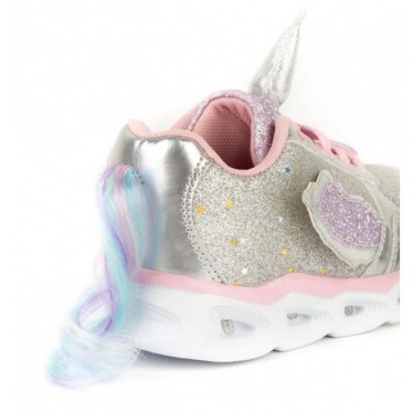 UNICORN SNEAKERS WITH LIGHT 29405 PLATA