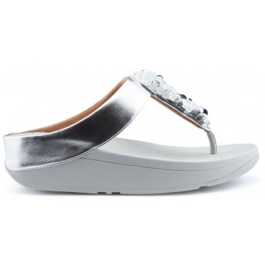 FITFLOP SEQUIN TOE THONGS Sandals SILVER