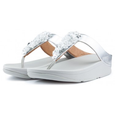 FITFLOP SEQUIN TOE THONGS Sandals SILVER