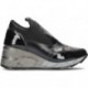 SNEAKERS CETTI PATENT LEATHER C-1121 NEGRO