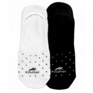 FLOWERY SOCKS CA0006 PACK 2 BLANCO_NEGRO