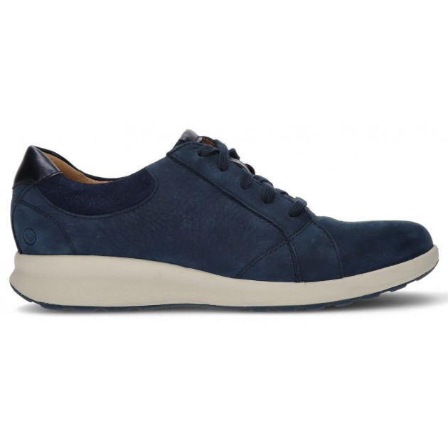 CLARKS UN ADORN LACE SNEAKERS NAVY CLARKS UN ADORN LACE SNEAKERS NAVY