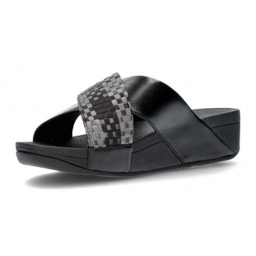 FITFLOP SANDALS LULU SILKY WEAVE BLACK