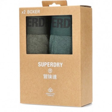 SUPERDRY BOXER M3110339 DOUBLE PACK OLIVE