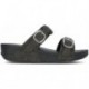 SANDALS FITFLOP LULU ADJUSTABLE SLIDES BLACK