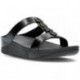 FITFLOP FINE SANDALS SPARKLE SLIDES BLACK