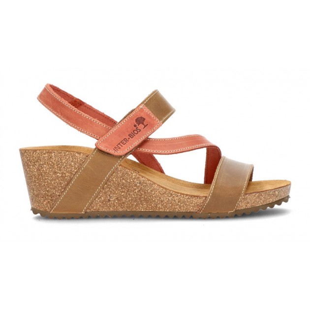 INTERBIOS Sandals Comfortable wedge 2019 BEIG_TEJA