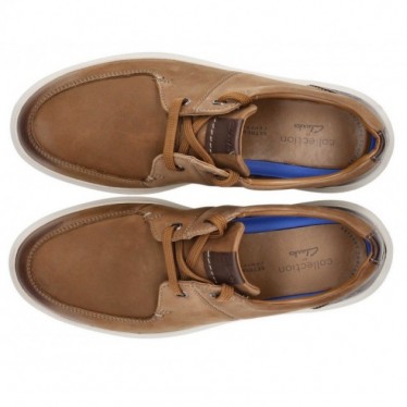 CLARKS CAMBRO LACE NUBUCK SHOES TAN