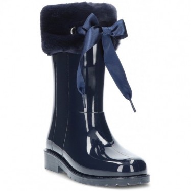 PATENT LEATHER WATER BOOTS SOFT W10239 NAVY