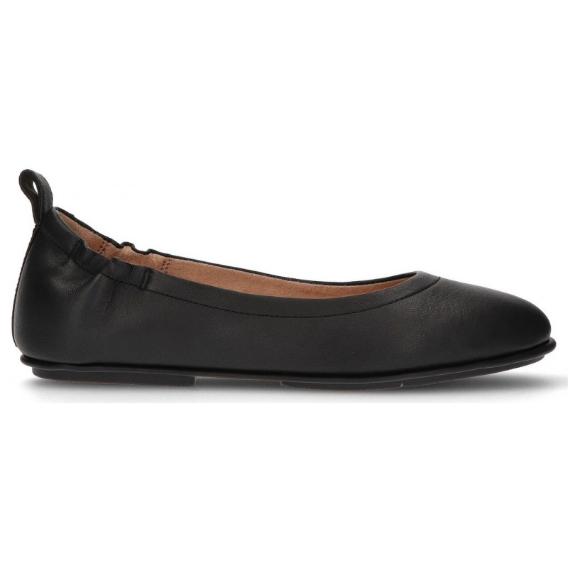 FITFLOP ALLEGRO LEATHER BALLERINAS NEGRO