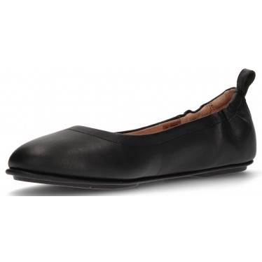 FITFLOP ALLEGRO LEATHER BALLERINAS NEGRO