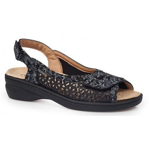 CALZAMEDI JUANETES ELASTICA SANDALS NEGRO