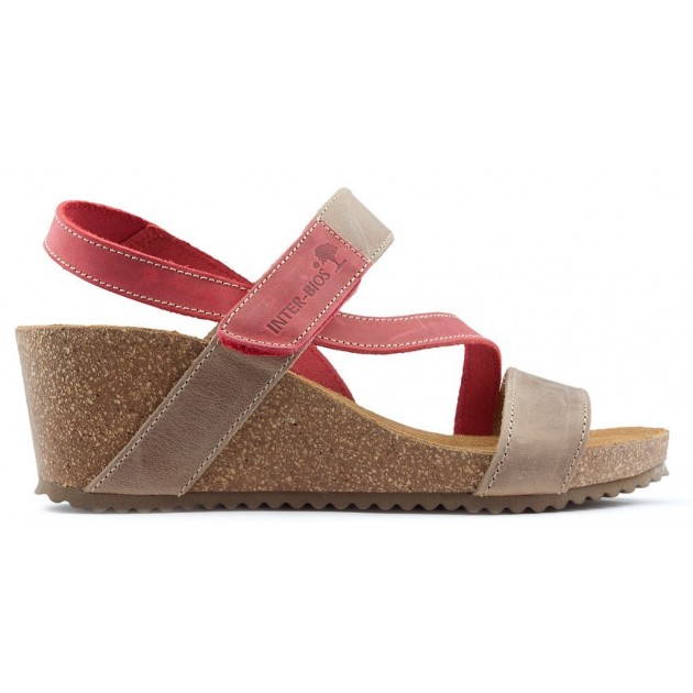 INTERBIOS Sandals Comfortable wedge 2019 BEIGE