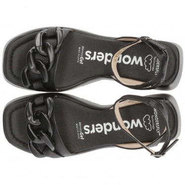 SANDALS WONDERS WILD D-9703 BLACK