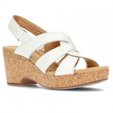 CLARKS GISELLE SANDALS WHITE