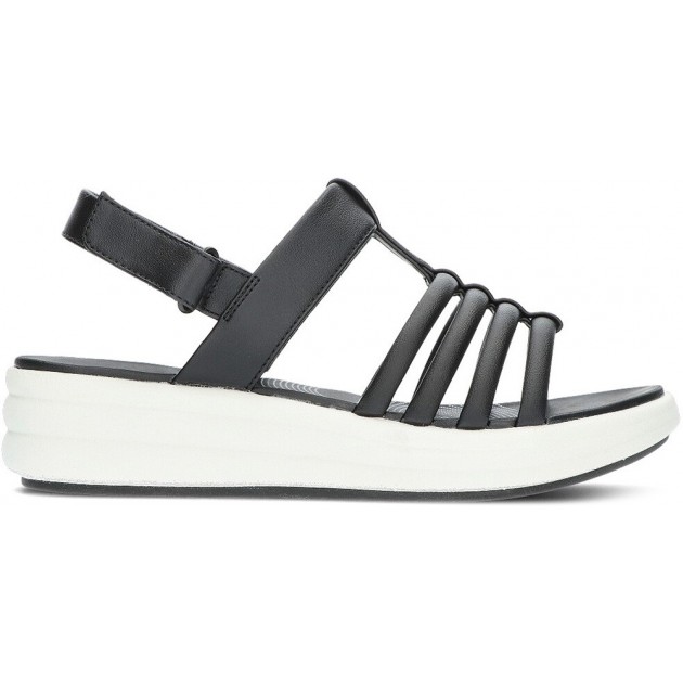 CLARKS DRIFT EASE SANDALS BLACK CLARKS DRIFT EASE SANDALS BLACK