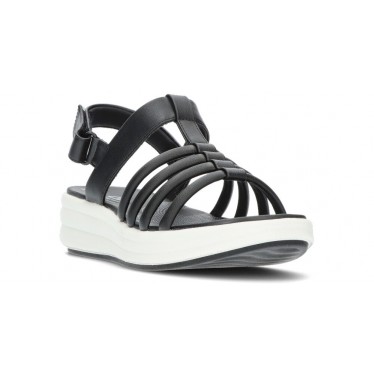 CLARKS DRIFT EASE SANDALS BLACK