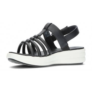 CLARKS DRIFT EASE SANDALS BLACK