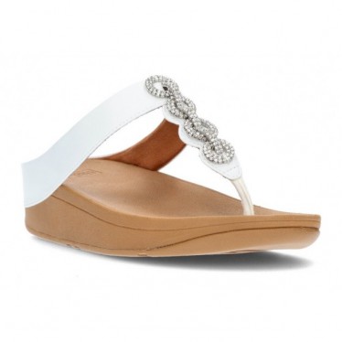 FITFLOP FINE SPARKLE SANDALS WHITE