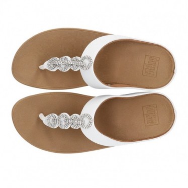 FITFLOP FINE SPARKLE SANDALS WHITE