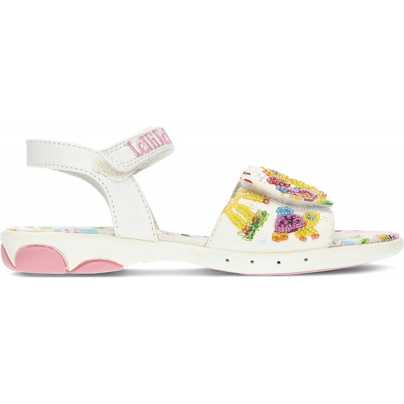 SANDAL LELLY KELLY LK55521 GIRAFFE AND ELEPHANT WHITE