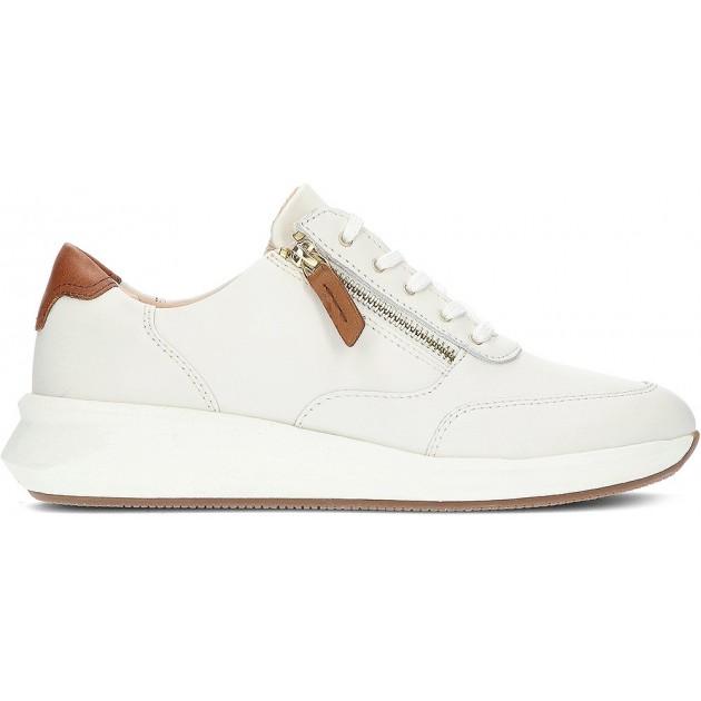 CLARKS UN RIO ZIP SNEAKERS WHITE