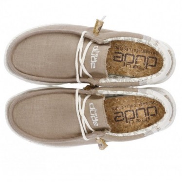 DUDE WALLY LINEN SHOES NATURAL