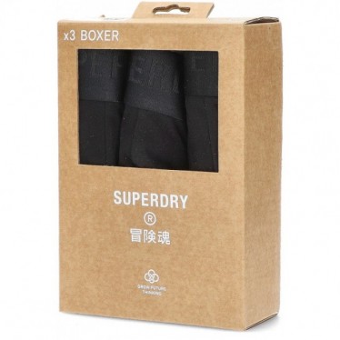 SUPERDRY BOXERS M3110342 PACK OF 3 BLACK