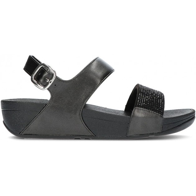 FITFLOP SANDALS LULU CRYSTAL BACK-STRAP NEGRO