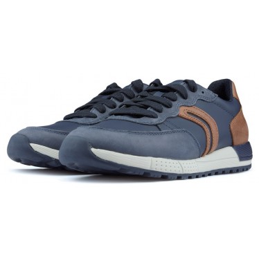 GEOX ALBEN sneakers NAVY_COGNAC