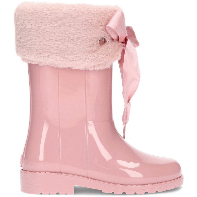 PATENT LEATHER WATER BOOTS SOFT W10239 ROSA