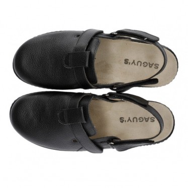 SAGUYS PROFESSIONAL DOUBLE VELCRO COMFORTABLE WORK CLOGS NEGRO