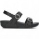 FITFLOP LULU ADJUSTABLE BACK-STRAP SANDALS BLACK