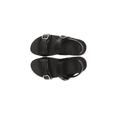 FITFLOP LULU ADJUSTABLE BACK-STRAP SANDALS BLACK