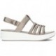 CLARKS DRIFT EASE SANDALS METALLIC