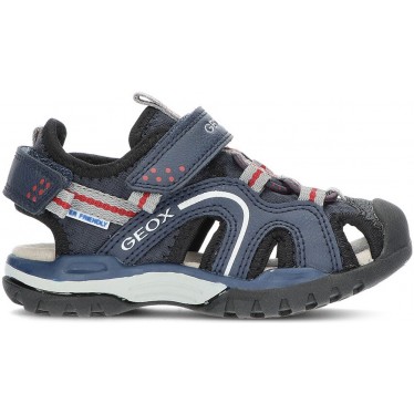 GEOX J BOREALIS J250RB SANDAL NAVY_RED