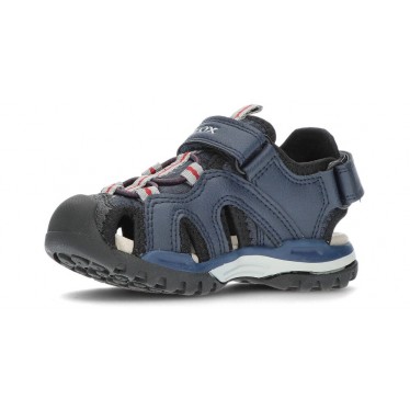 GEOX J BOREALIS J250RB SANDAL NAVY_RED