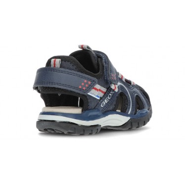 GEOX J BOREALIS J250RB SANDAL NAVY_RED