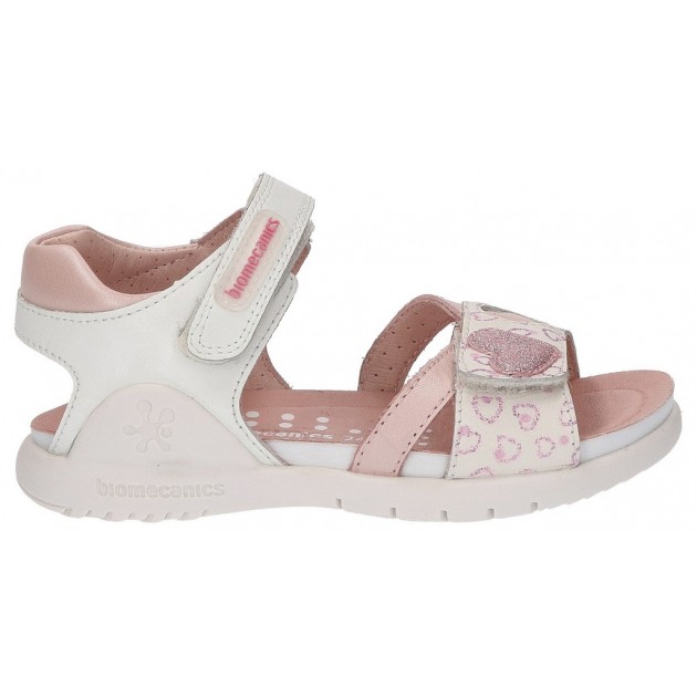 ASTRID GIRLS BIOMECANICS LEATHER SANDALS BLANCO