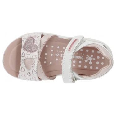 ASTRID GIRLS BIOMECANICS LEATHER SANDALS BLANCO