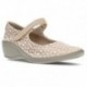 ARCOPEDIC ELASTIC WEDGE MANOLETINES W BEIGE